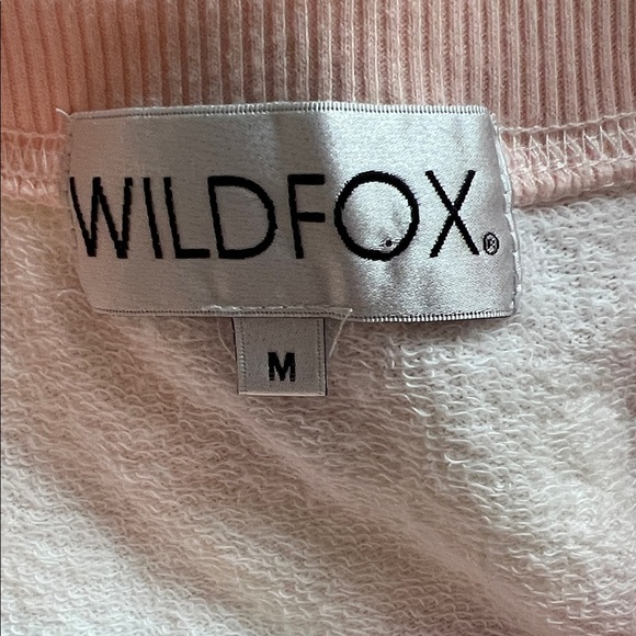 Wildfox Pink and White Sweatshirt with Orange and Purple Stripes Size M - Picture 3 of 4